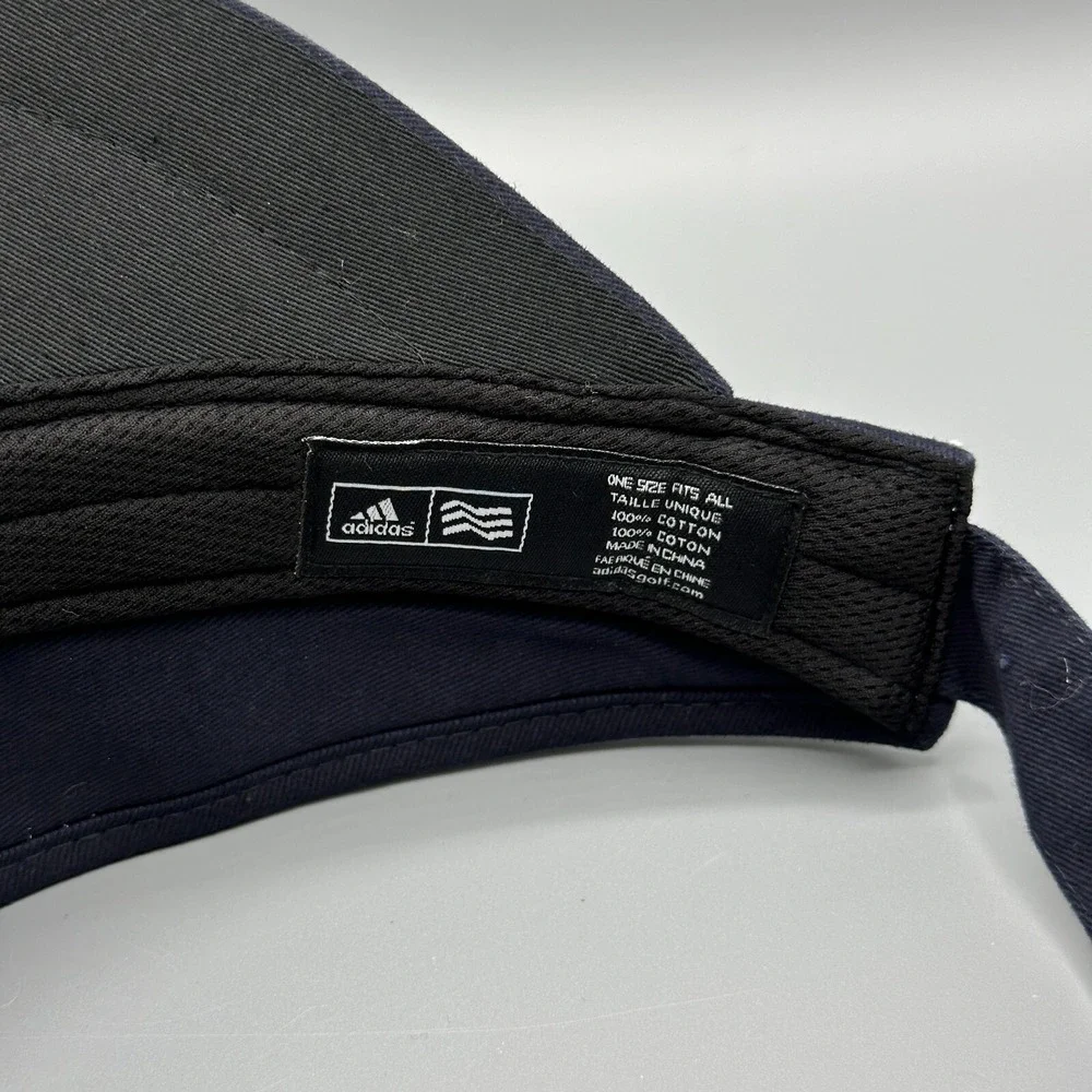 Adidas Eagle Creek Golf Club Visor Navy Blue Adjustable Stretch Cap Hat NWT